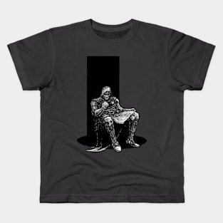 dr doom black and white Kids T-Shirt